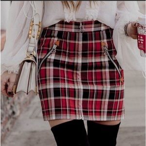 Rag and Bone Leah Plaid Mini Skirt 0, EUC